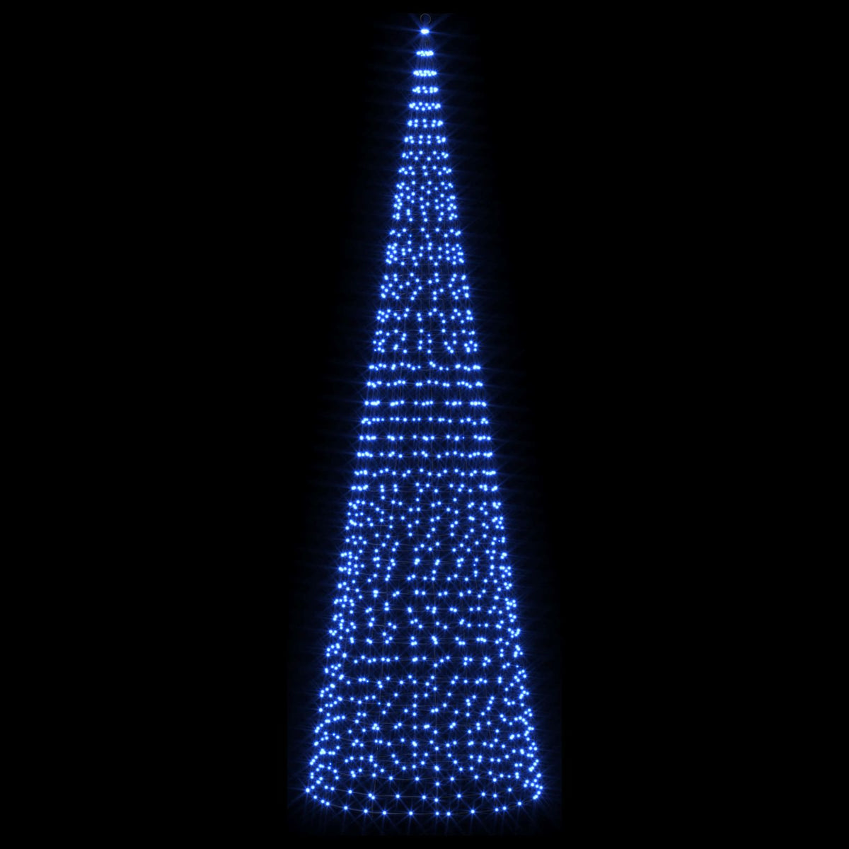 Luci per albero di Natale con picchetti e asta per bandiera