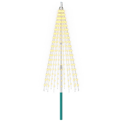 Luci per albero di Natale con picchetti e asta per bandiera