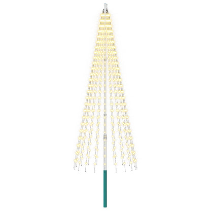 Luci per albero di Natale con picchetti e asta per bandiera