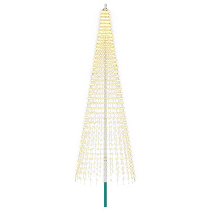 Luci per albero di Natale con picchetti e asta per bandiera