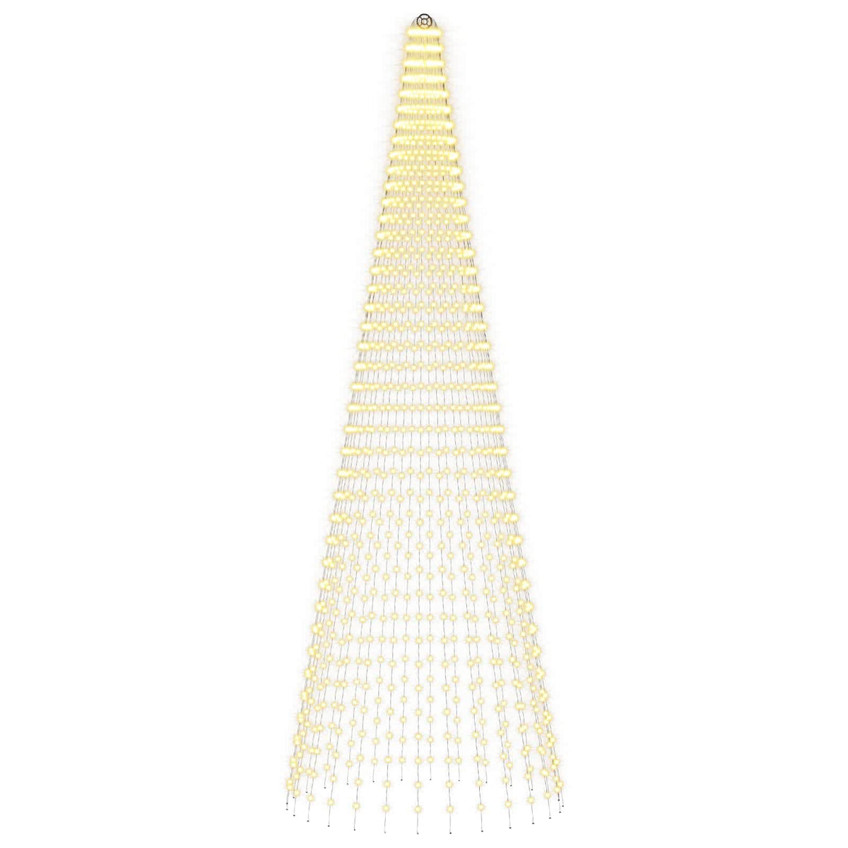 Luci per albero di Natale con picchetti e asta per bandiera