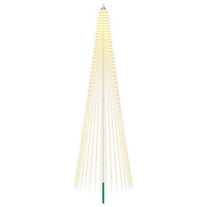 Luci per albero di Natale con picchetti e asta per bandiera