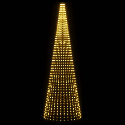 Luci per albero di Natale con picchetti e asta per bandiera