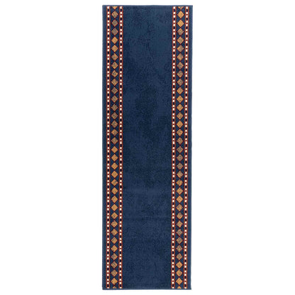 Tappeto Runner FLORNES Tessuto Blu PP 7 mm | homemem39