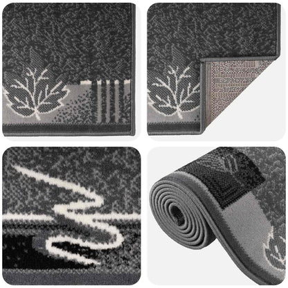 Tappeto Runner FLORNES Tessuto Grigio PP 7 mm | homemem39
