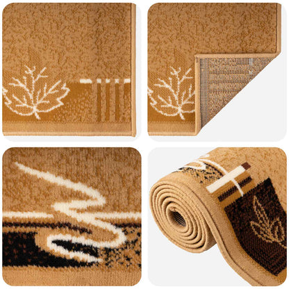 Tappeto Runner FLORNES Tessuto Beige PP 7 mm | homemem39