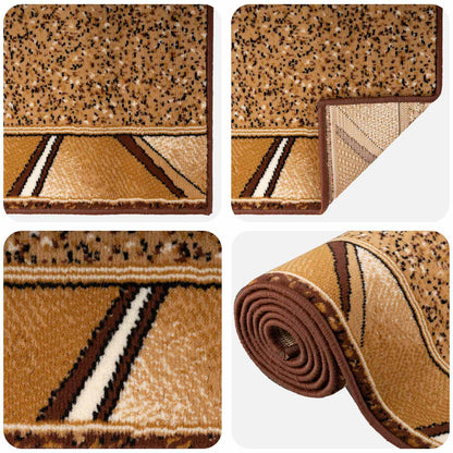 Tappeto Runner FLORNES Tessuto Beige PP 7 mm | homemem39