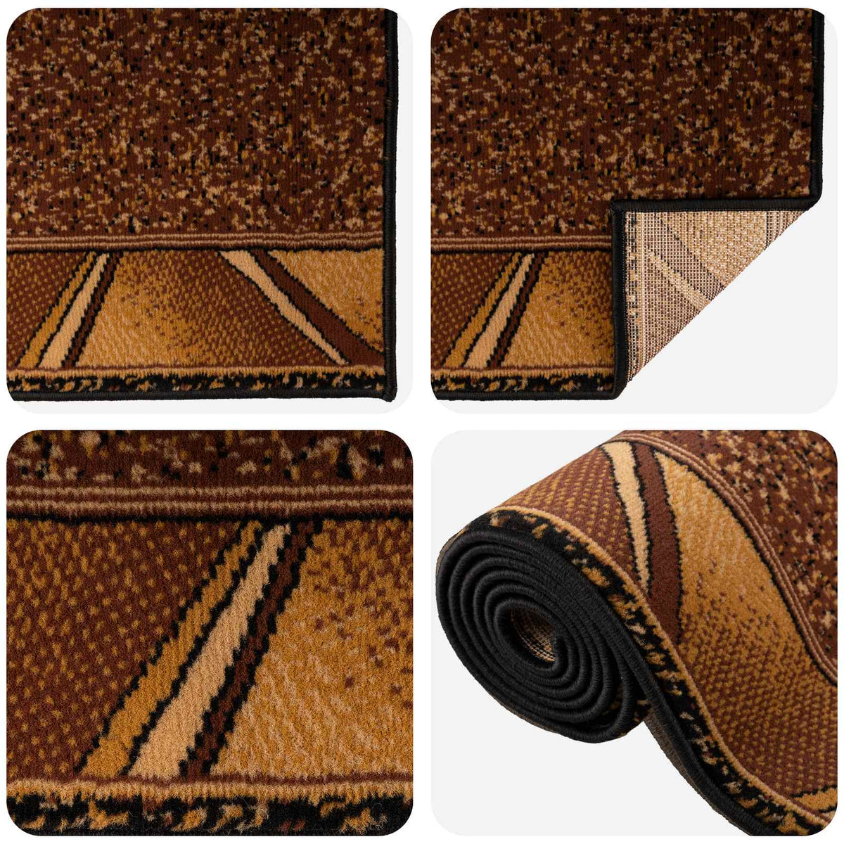 Tappeto Runner FLORNES Tessuto Marrone PP 7 mm | homemem39
