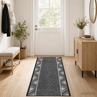 Tappeto Runner FLORNES Tessuto Grigio PP 7 mm | homemem39