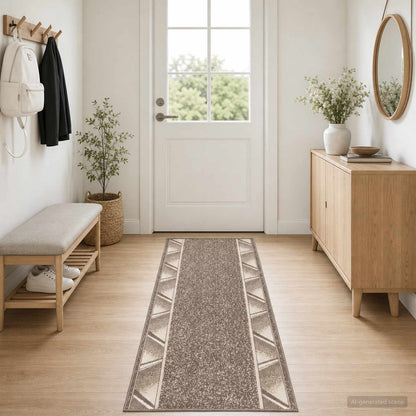 Tappeto Runner FLORNES Tessuto Tortora PP 7 mm | homemem39
