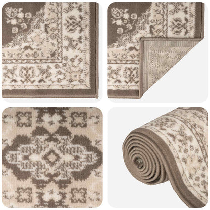 Tappeto Runner FLORNES Tessuto Tortora PP 7 mm