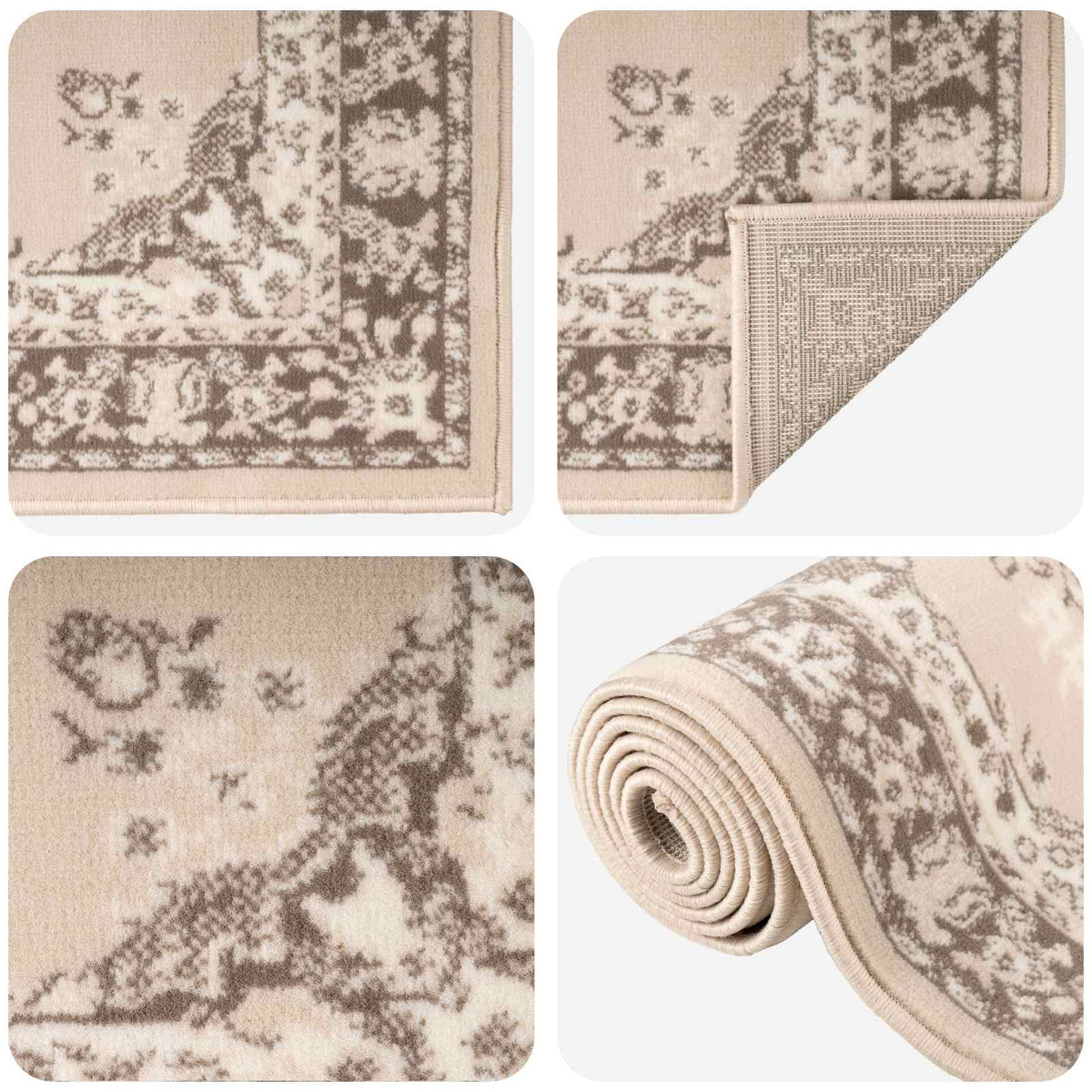 Tappeto Runner FLORNES Tessuto Ecrù PP 7 mm | homemem39