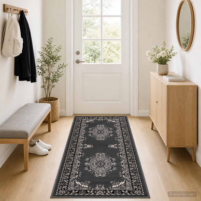 Tappeto Runner FLORNES Tessuto Grigio PP 7 mm