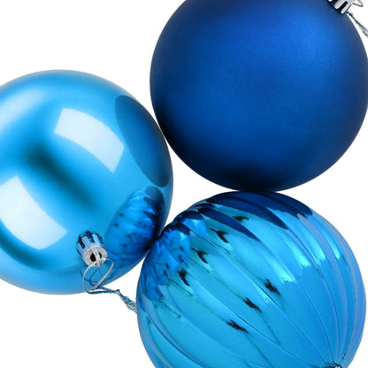 Set di palline di Natale XL 9 pz Blu Diam. 15 cm Plastica