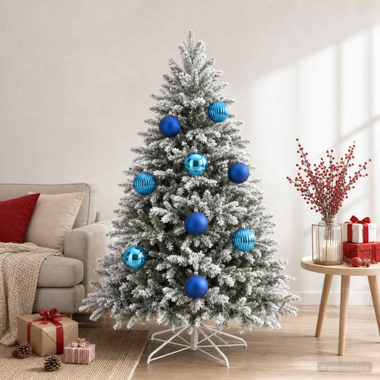 Set di palline di Natale XXL 4 pz Blu Diam. 20 cm Plastica