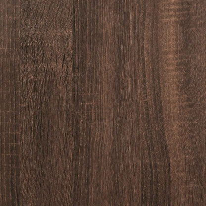 Giroletto Rovere Marrone 90x200 cm Legno Multistrato e Metallo | homemem39