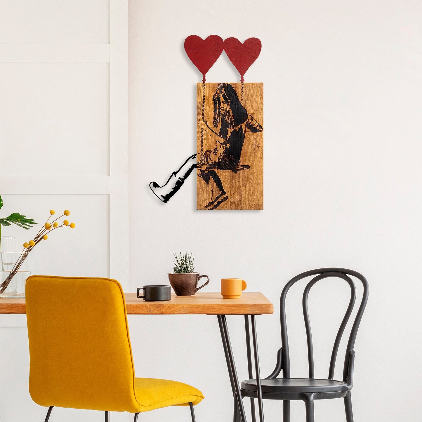 Accessorio Murale Decorativo in Legno