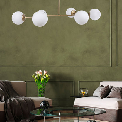 Lampadario Elegante in Metallo e Vetro