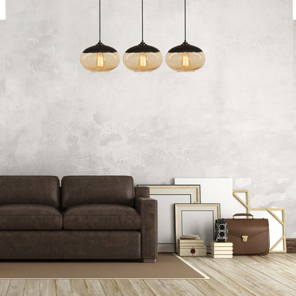 Lampadario Elegante in Metallo e Vetro