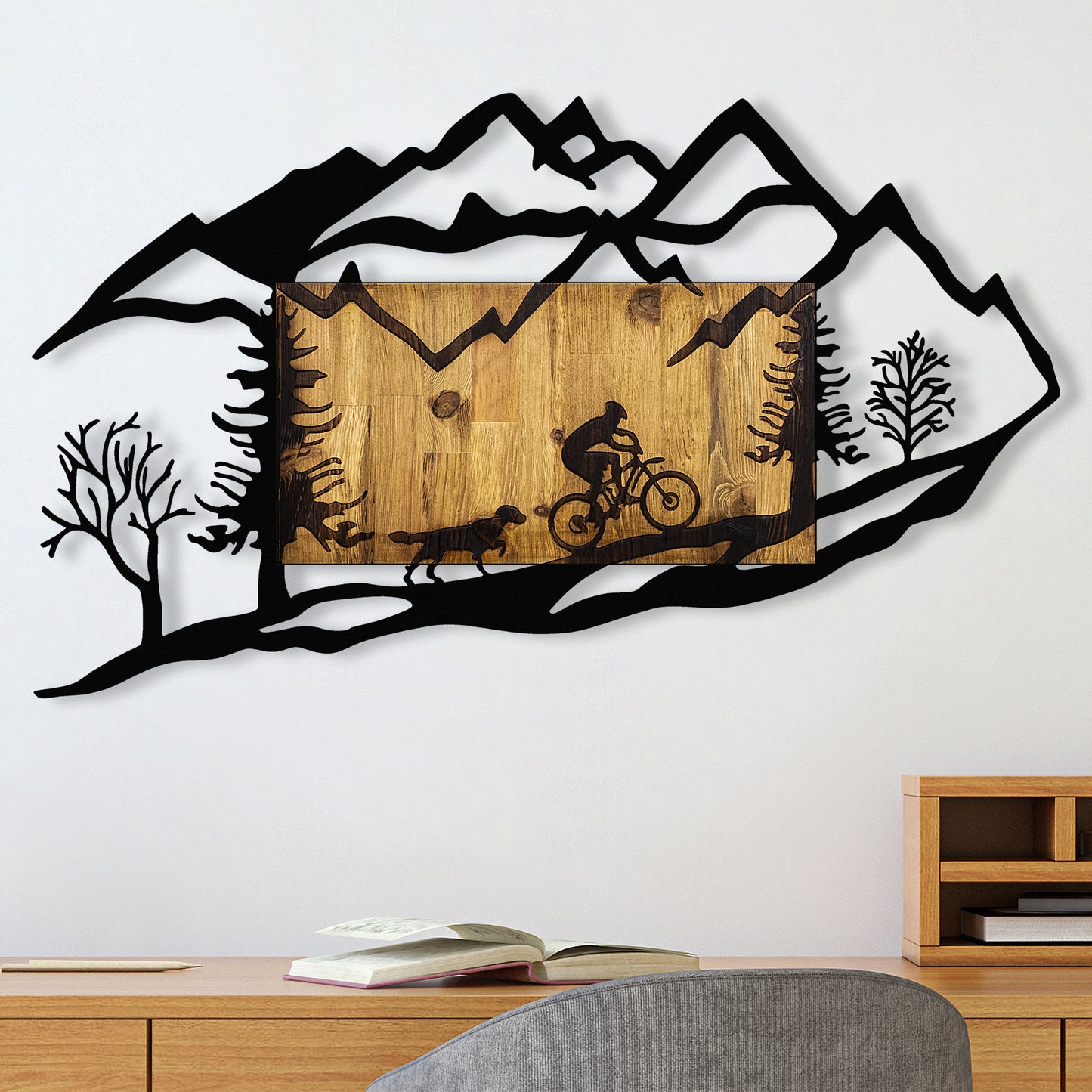 Accessorio Murale Decorativo in Legno
