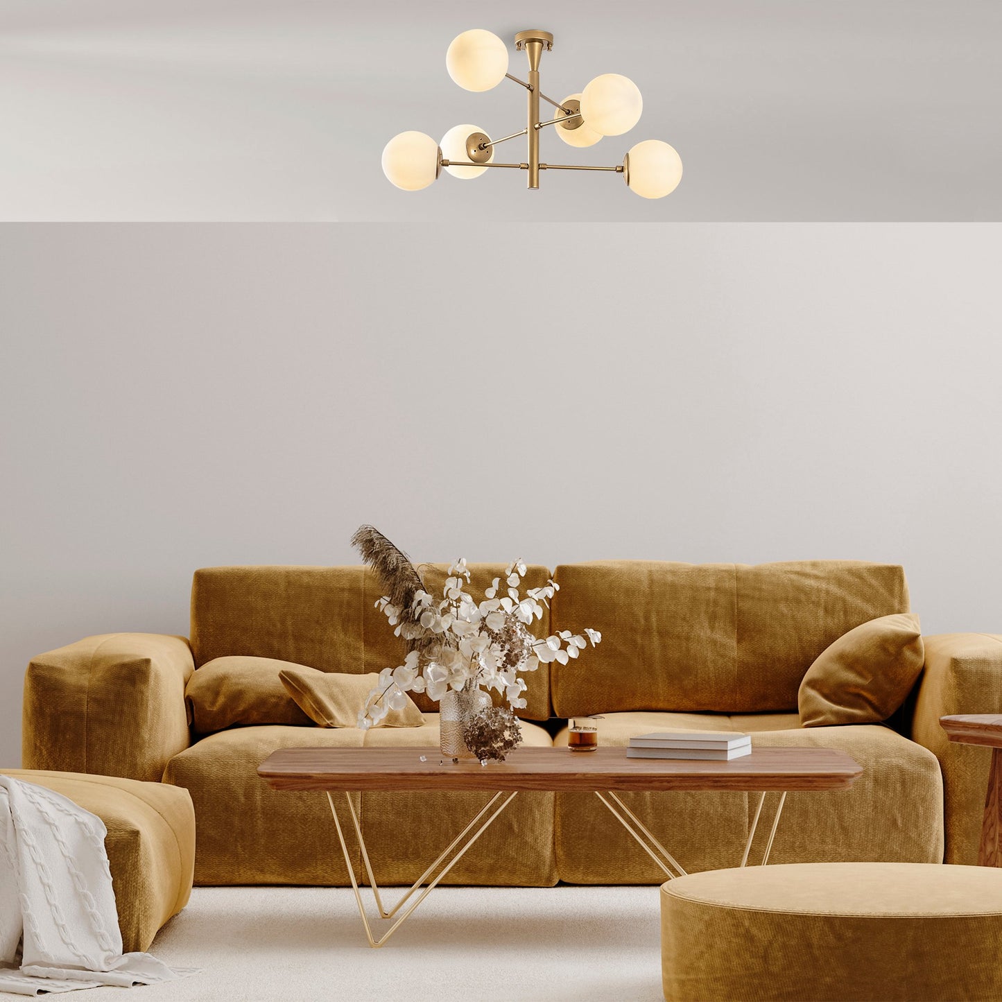 Lampadario Elegante in Metallo e Vetro