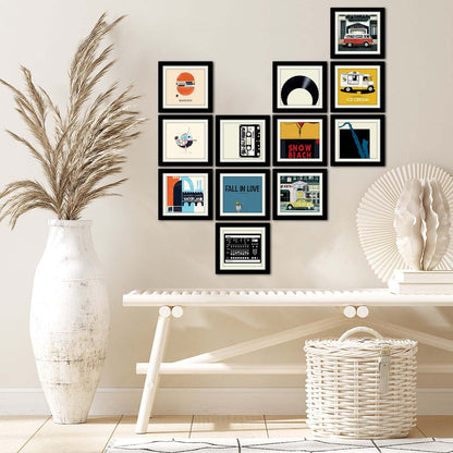Dipinto Decorativo in MDF (12 Pezzi)