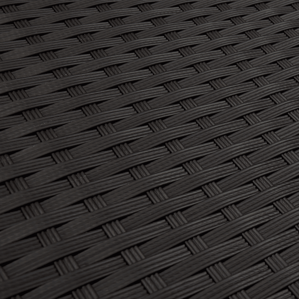 Set Divani da Giardino 9 pz con Cuscini Nero in Polyrattan