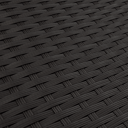 Set Divani da Giardino 9 pz con Cuscini Nero in Polyrattan