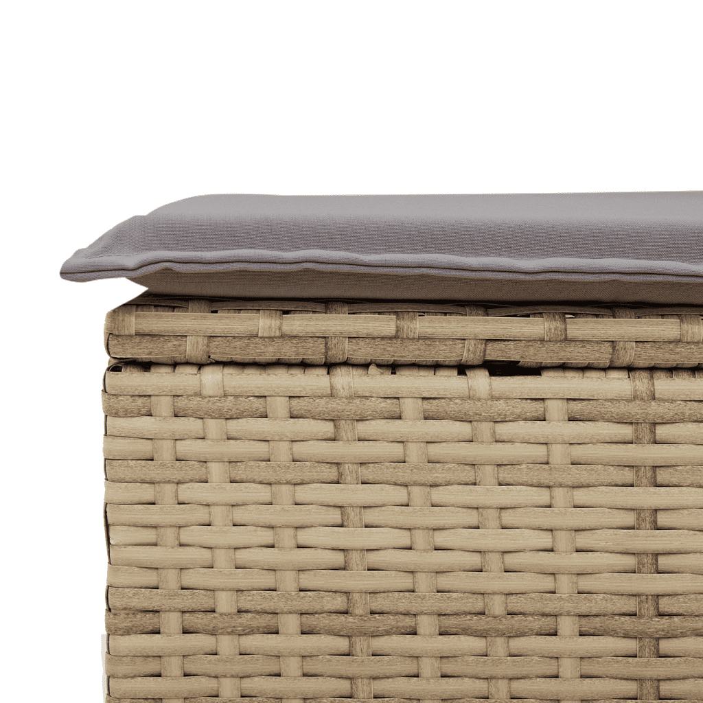 Set Divano da Giardino 10 pz con Cuscini Beige in Polyrattan