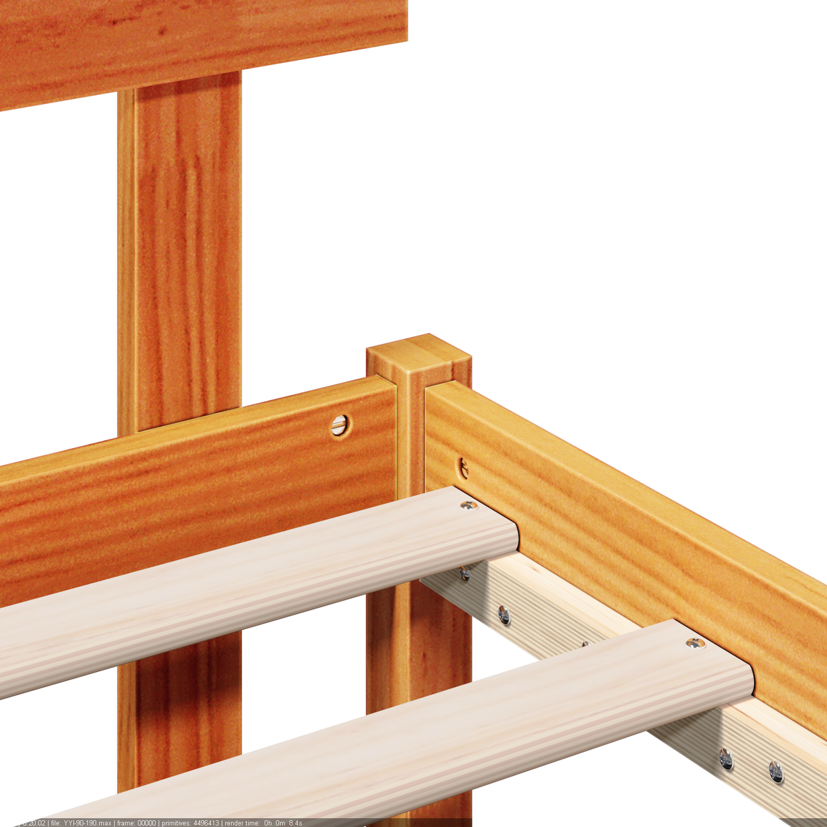Struttura del letto Marrone 90 x 190 cm Legno massello di pino | homemem39