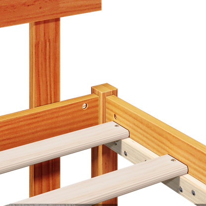 Struttura del letto Marrone 90 x 190 cm Legno massello di pino | homemem39