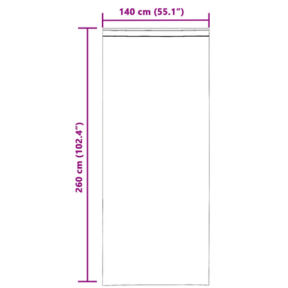 Tende in Voile con Passanti 2 pz Marrone Chiaro 140x260 cm