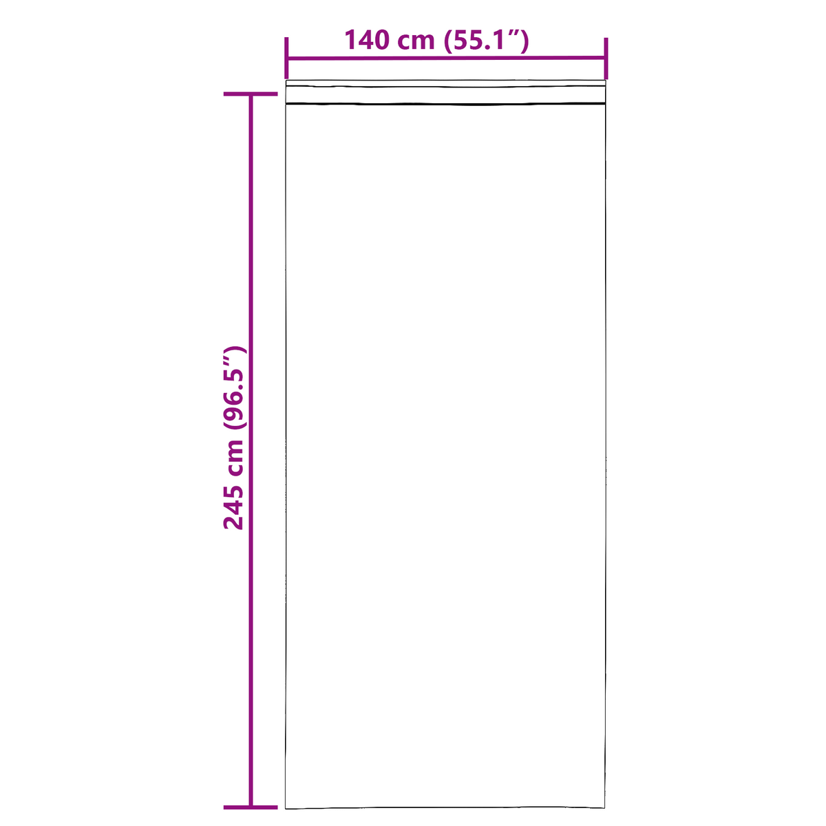 Tende in Voile con Passanti 2 pz Bianco 140x245 cm