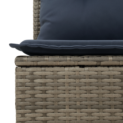 Divano da giardino Grigio 124 x 62 x 69 cm polyrattan | homemem39