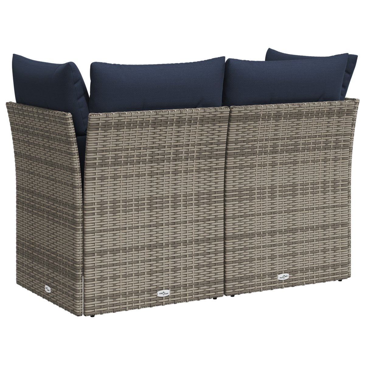 Divano da giardino Grigio 124 x 62 x 69 cm polyrattan | homemem39