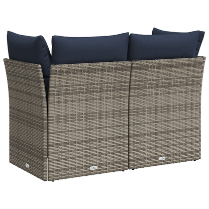 Divano da giardino Grigio 124 x 62 x 69 cm polyrattan | homemem39