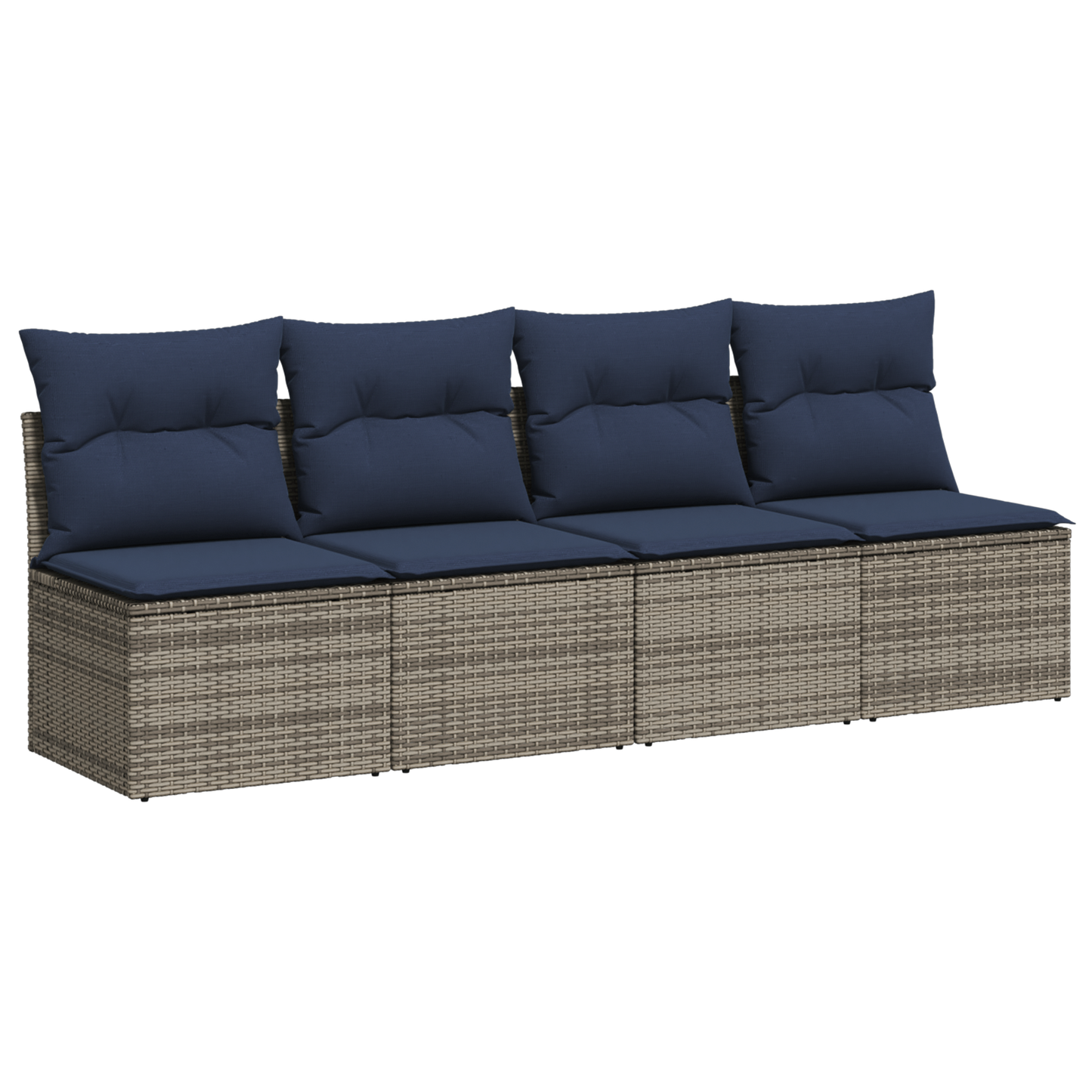 | Divano da giardino | Grigio 227 x 62 x 69 cm polyrattan