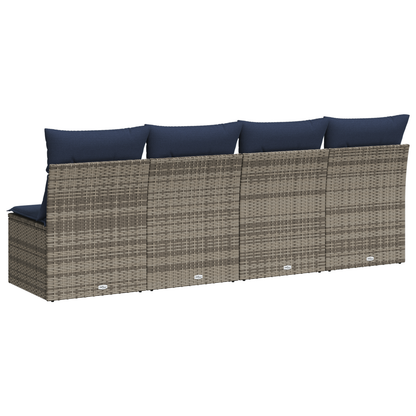 | Divano da giardino | Grigio 227 x 62 x 69 cm polyrattan