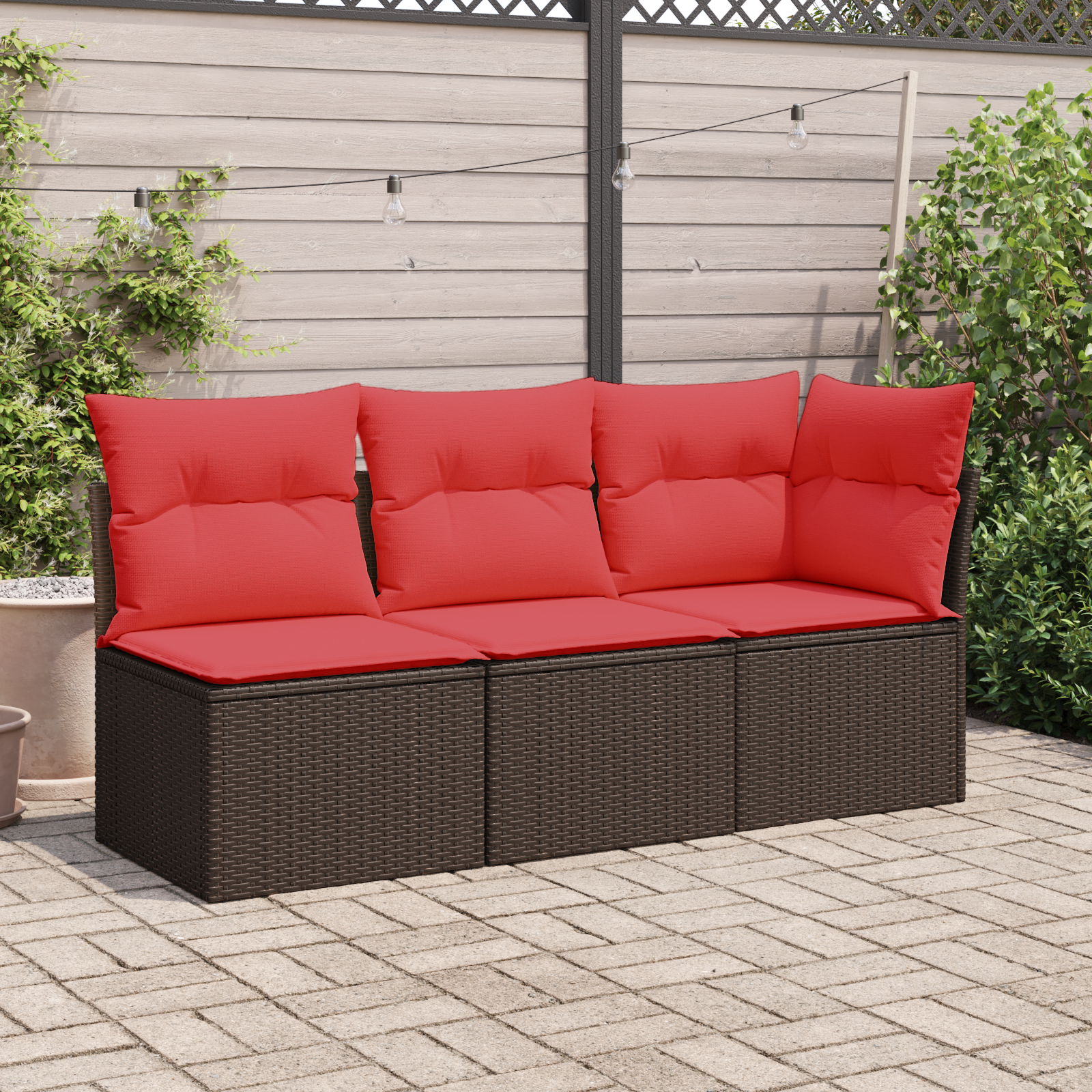 | Divano da giardino | Marrone 62 x 62 x 69 cm polyrattan | homemem39