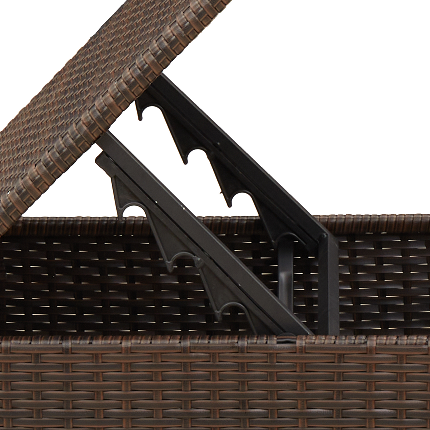 Sgabello da giardino con cuscino marrone 55x55x37 cm in polyrattan | homemem39