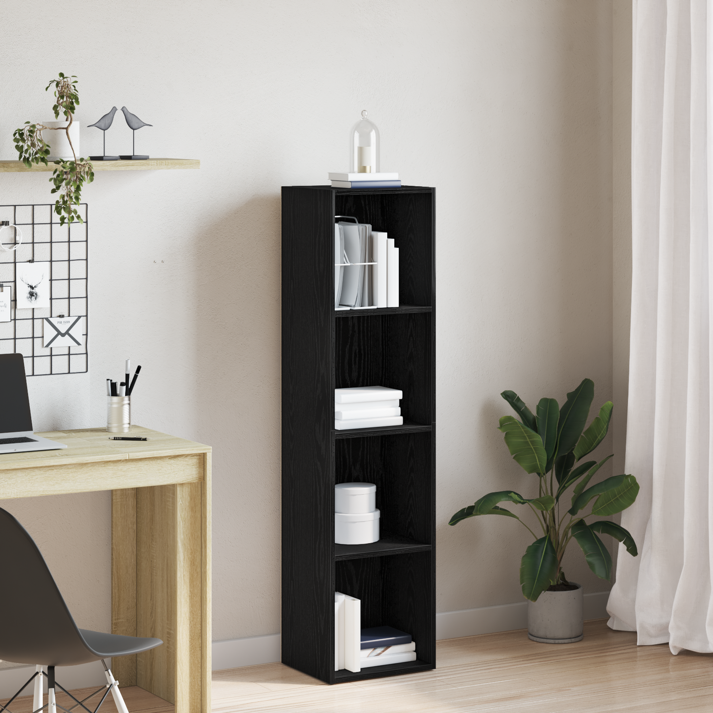 | Armadio per Libri | Rovere Nero 36 x 30 x 143 cm | homemem39