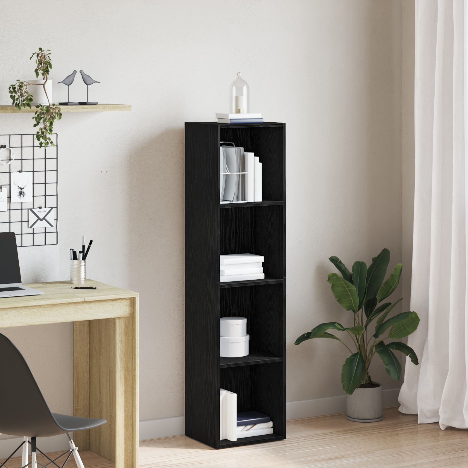 | Armadio per Libri | Rovere Nero 36 x 30 x 143 cm | homemem39
