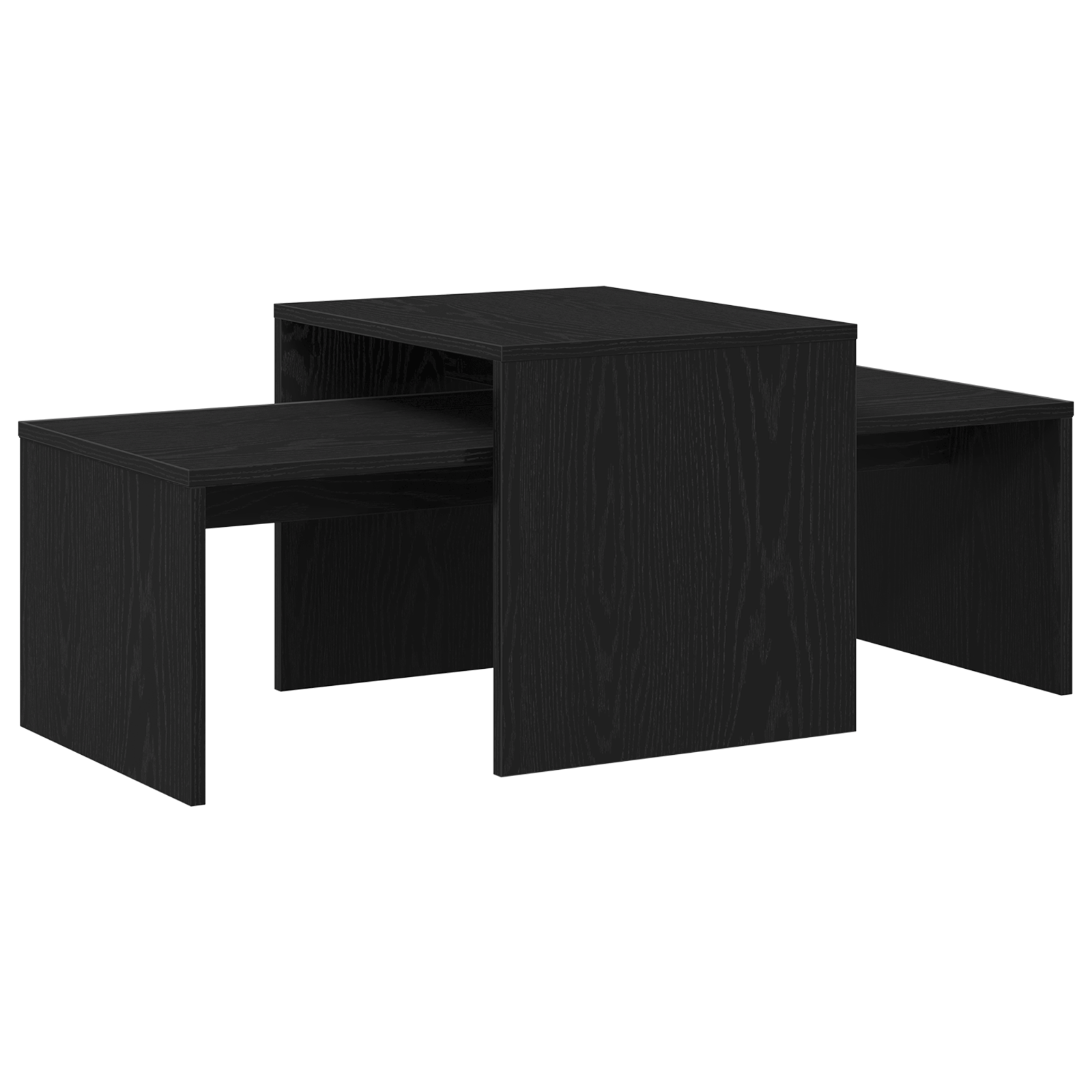 Tavoli da annidamento Rovere Nero 100 x 48 x 40 cm | homemem39