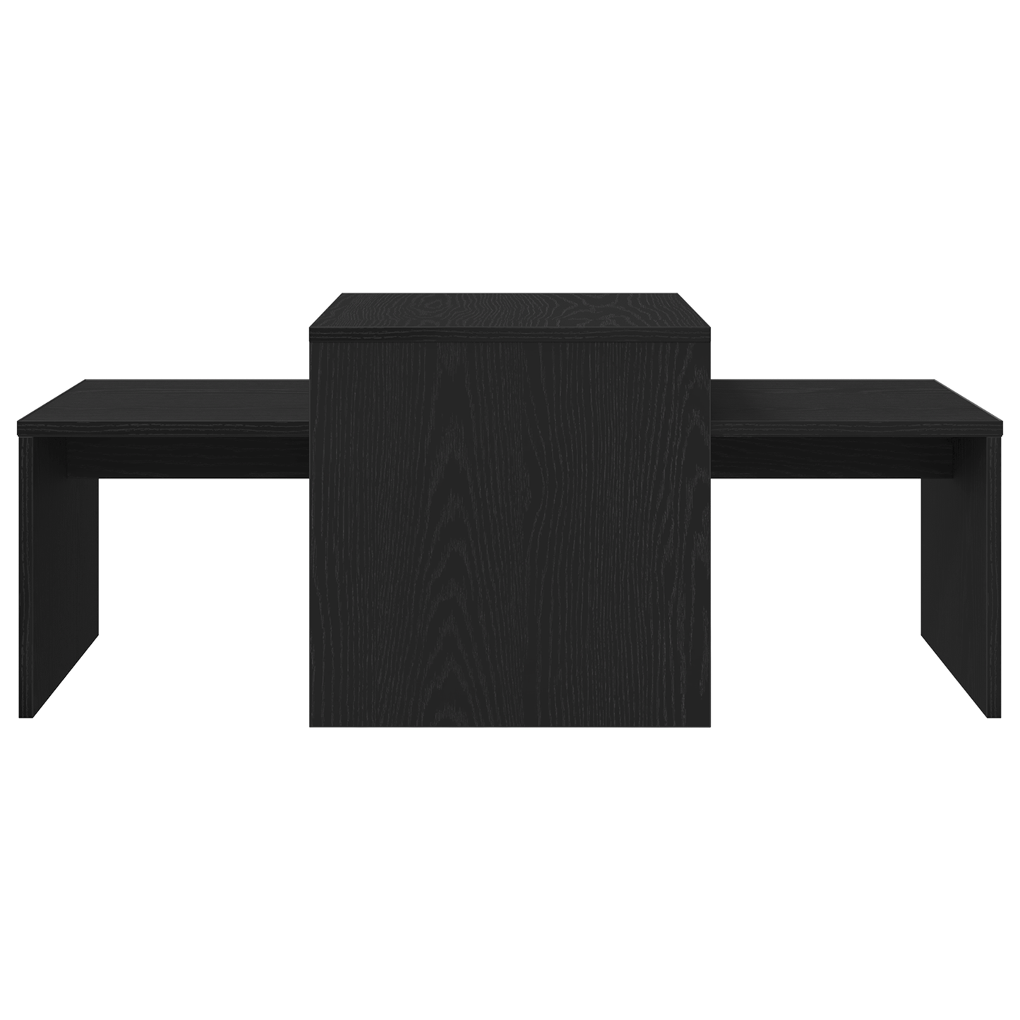 Tavoli da annidamento Rovere Nero 100 x 48 x 40 cm | homemem39