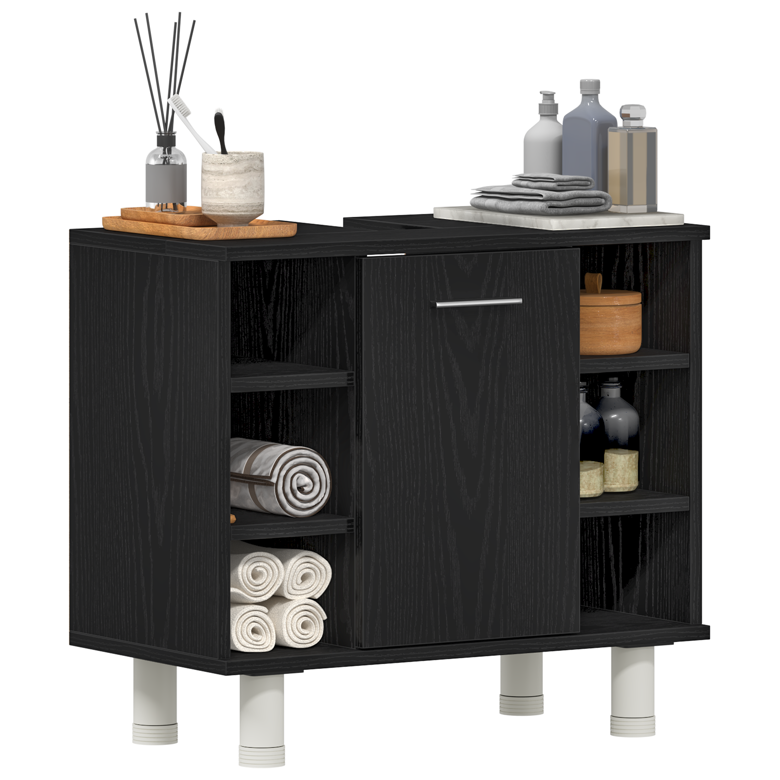 Mobile da Bagno Rovere Nero 60 x 32 x 54 cm | homemem39