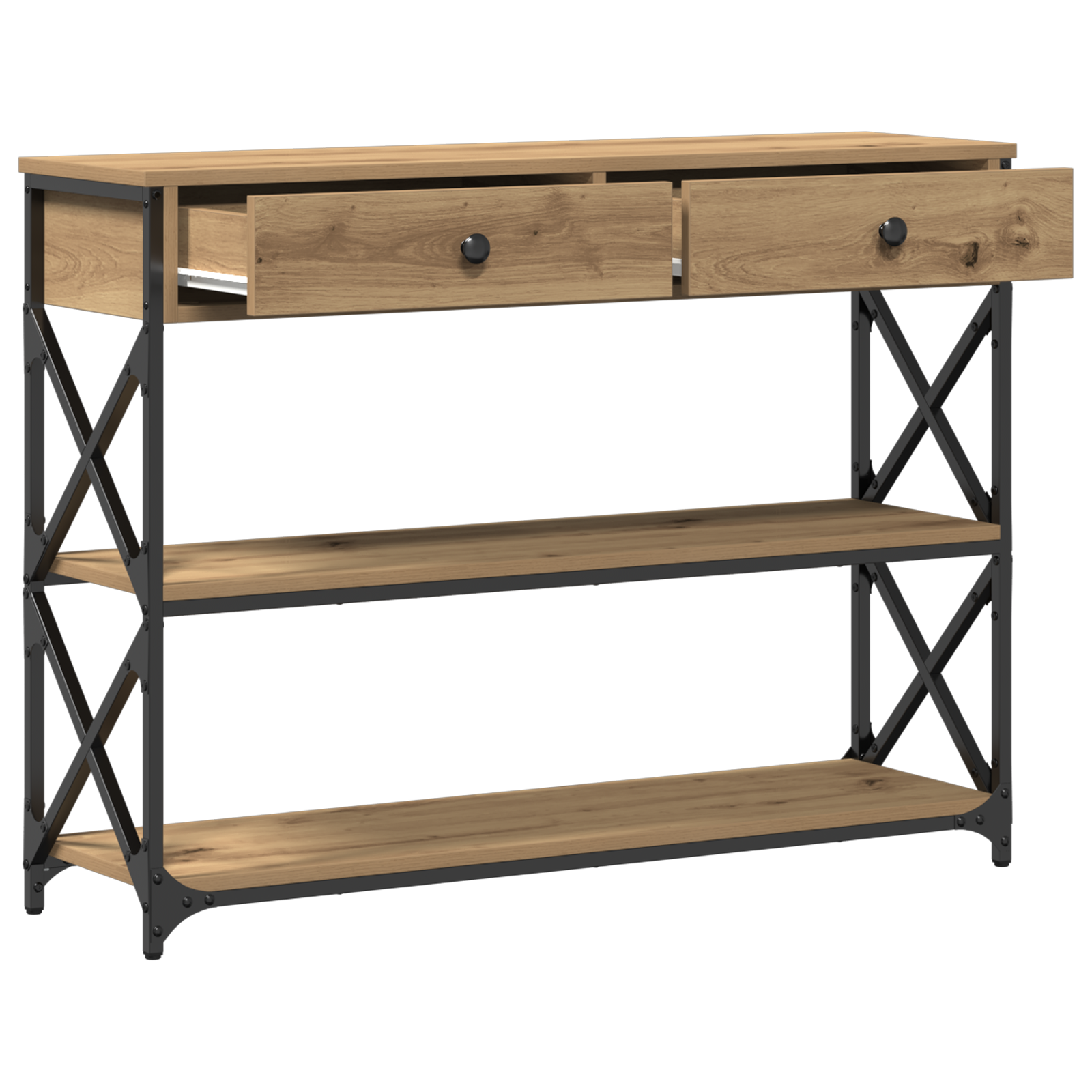 Tavolo Consolle rovere artigianale 100 x 28 x 75 cm | homemem39