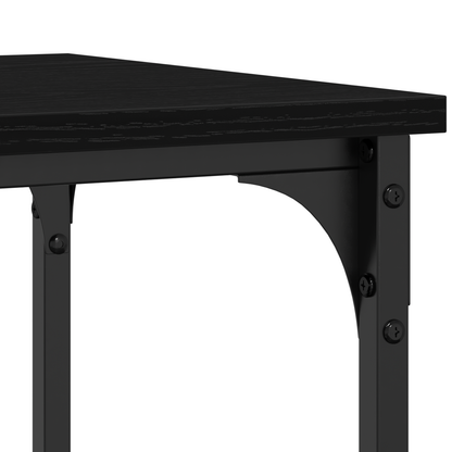 Tavolo Console con lo scaffale Rovere nero 100 x 35 x 75 cm | homemem39