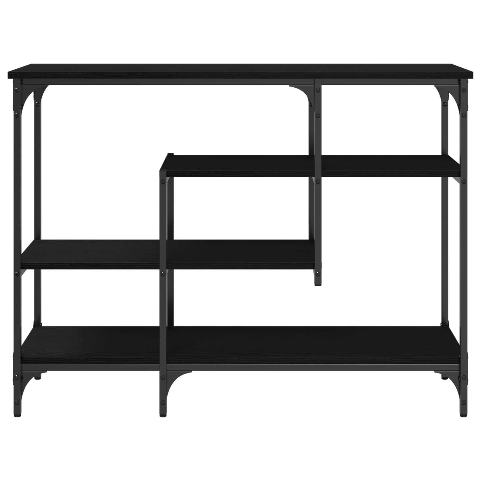Tavolo Console con lo scaffale Rovere nero 100 x 35 x 75 cm | homemem39