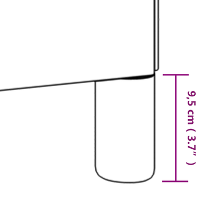 Giroletto con Testiera senza Materasso Nero 90x200 cm