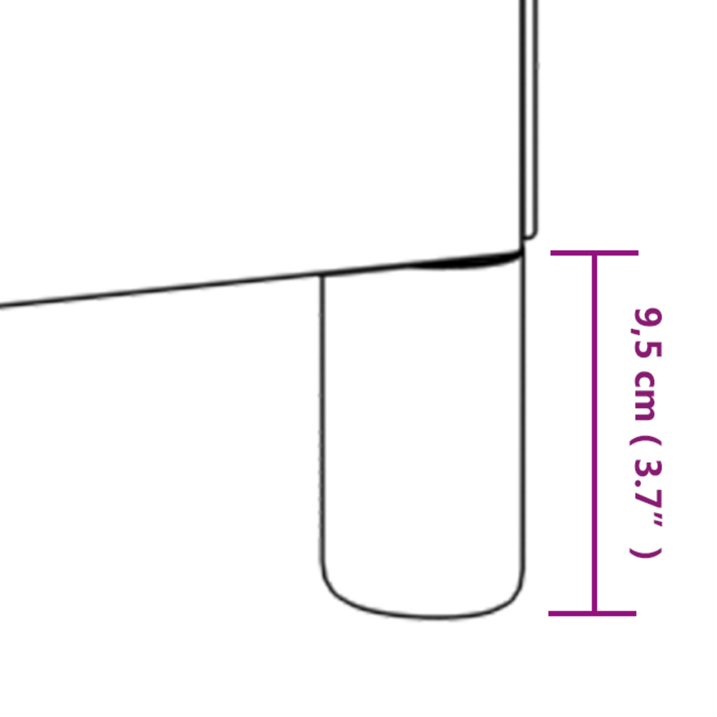 Struttura Letto a Rete a Molle Crema 100x200 cm in Tessuto